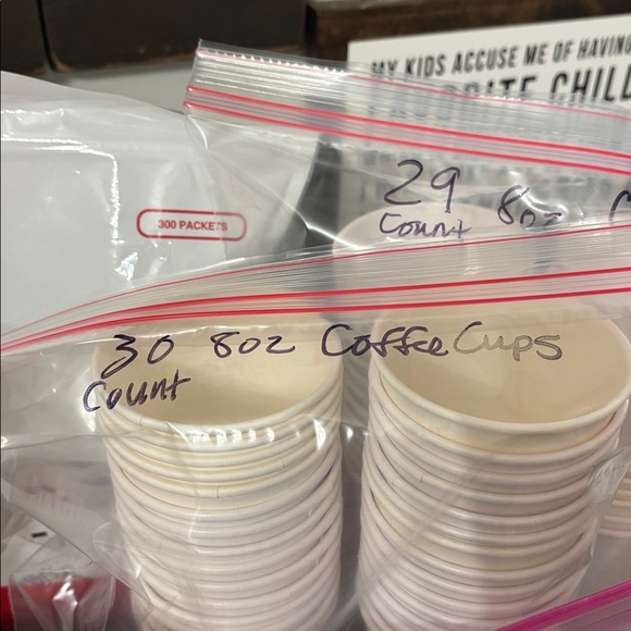 WEDDING RECEPTION COFFEE LEFTOVERS Gordon Food Service Cups Set Coffee Mate - Picture 5 of 12